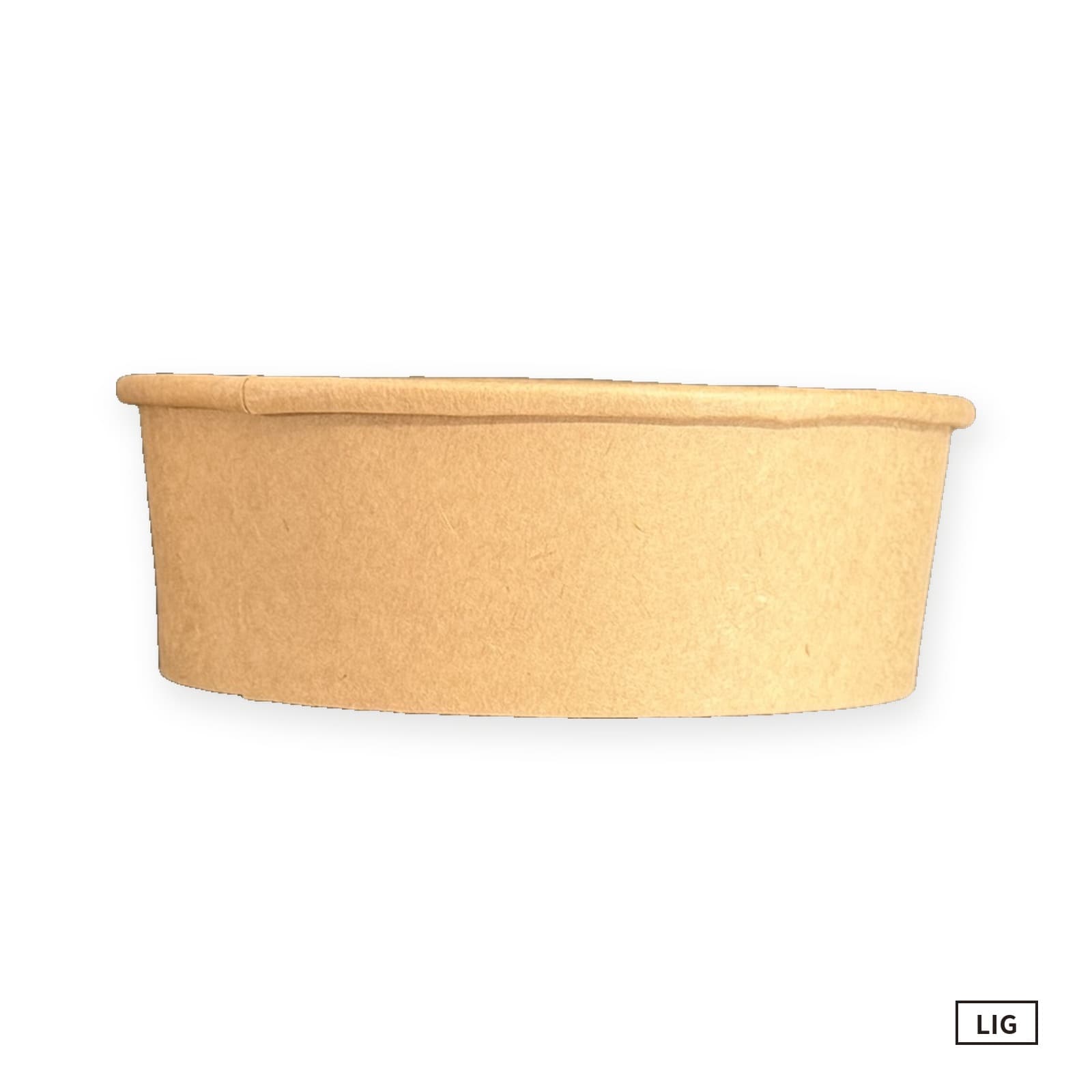 Runde Kraftpapier-Bowl Natur mit Deckel